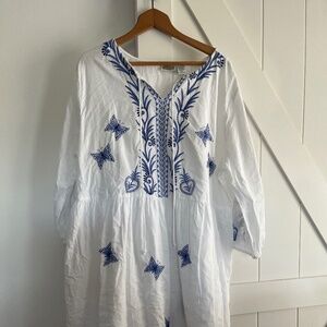 White and Blue Dress